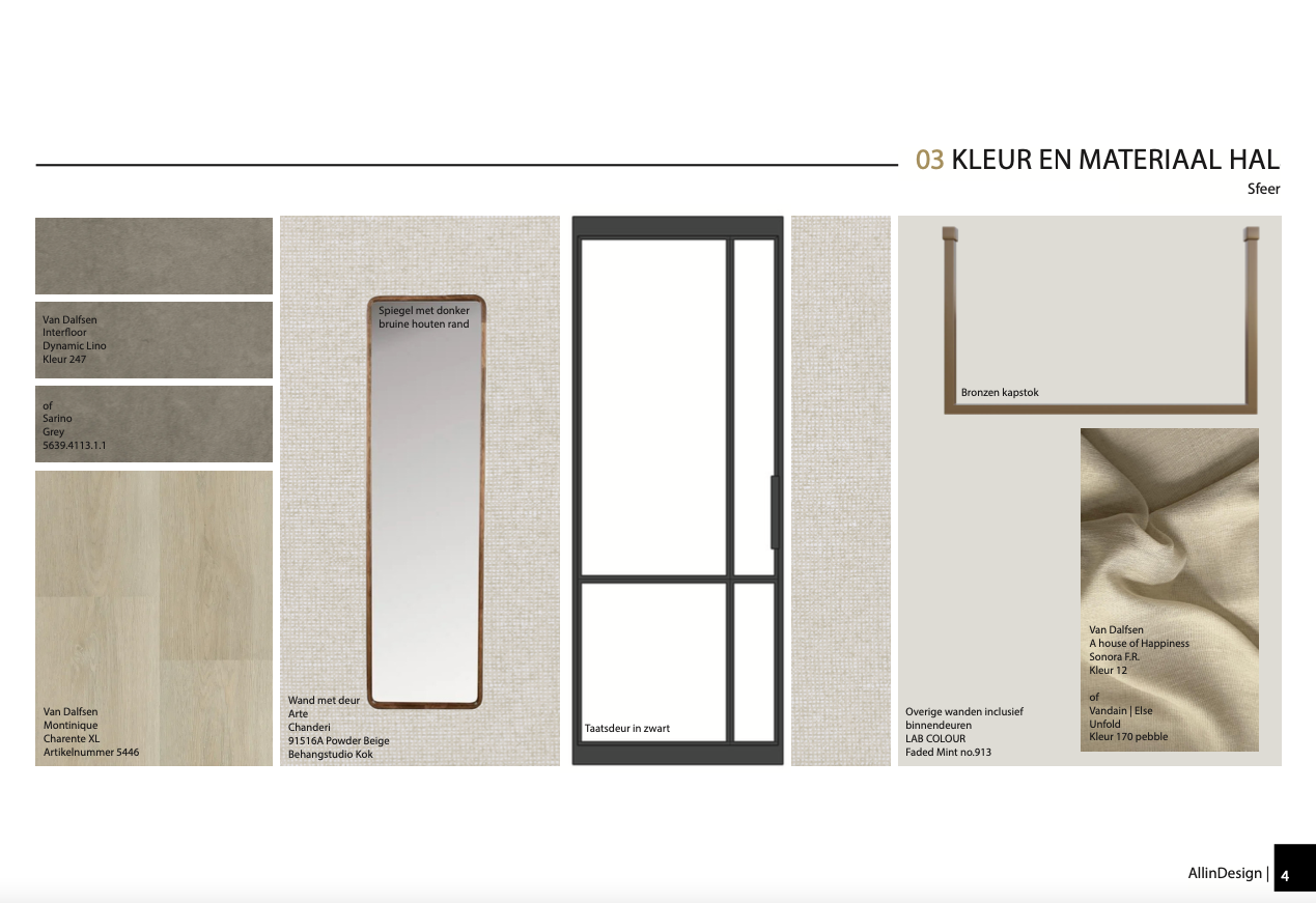 advies voor kleur en materiaal